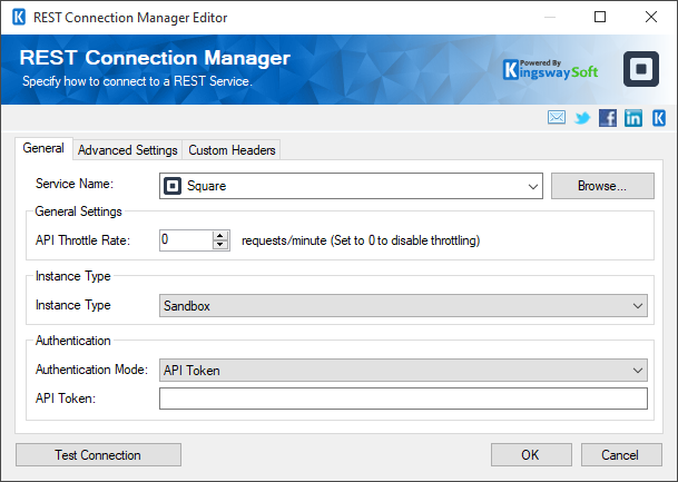 SSIS REST Square Connection Manager